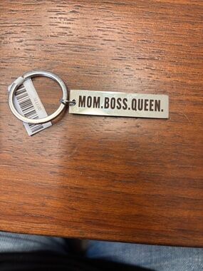 Mom. Boss. Queen. New Keyring Mother’s Day gift! Silver tone